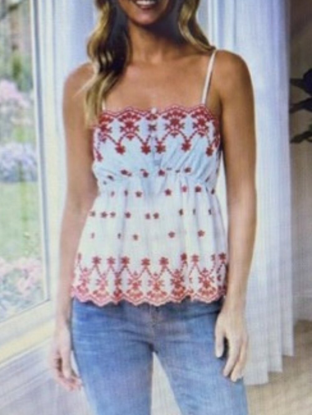 NWT Draper James Floral Eyelet Top
